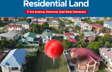 Residential Land – 3rd Avenue, Diamond, East Bank Demerara
